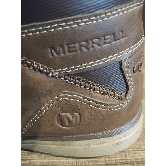 Merrell Leather Hiking Boots Mens Size 13 Lace Up Select Warm Dry J23627 Brown